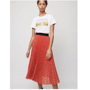 maje Jung Print pleated skirt (NWOT) Size medium